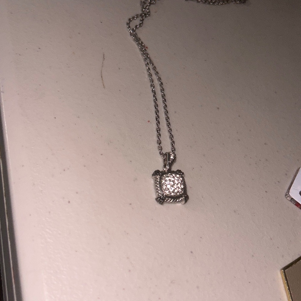 Diamond sterling necklace